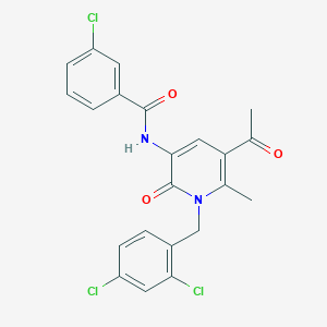 N-[5-acetyl-1-(2,4-dichlorobenzyl)-6-methyl-2-oxo-1,2-dihydro-3-pyridinyl]-3-chlorobenzenecarboxamide