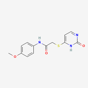 molecular formula C13H13N3O3S B2420573 N-(4-methoxyphenyl)-2-[(2-oxo-1,2-dihydropyrimidin-4-yl)sulfanyl]acetamide CAS No. 905682-98-6