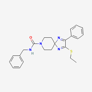 molecular formula C23H26N4OS B2420575 N-BENZYL-2-(ETHYLSULFANYL)-3-PHENYL-1,4,8-TRIAZASPIRO[4.5]DECA-1,3-DIENE-8-CARBOXAMIDE CAS No. 1286515-36-3