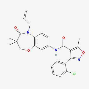 N-(5-allyl-3,3-dimethyl-4-oxo-2,3,4,5-tetrahydrobenzo[b][1,4]oxazepin-8-yl)-3-(2-chlorophenyl)-5-methylisoxazole-4-carboxamide