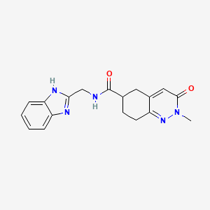 N-((1H-benzo[d]imidazol-2-yl)methyl)-2-methyl-3-oxo-2,3,5,6,7,8-hexahydrocinnoline-6-carboxamide