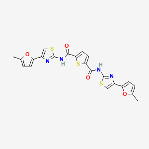 N,N'-bis[4-(5-methyl-2-furyl)-1,3-thiazol-2-yl]thiophene-2,5-dicarboxamide