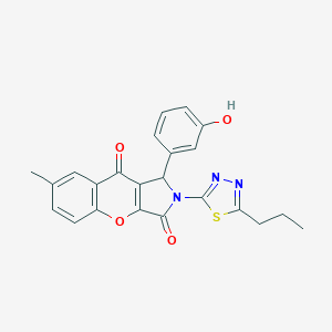1-(3-Hydroxyphenyl)-7-methyl-2-(5-propyl-1,3,4-thiadiazol-2-yl)-1,2-dihydrochromeno[2,3-c]pyrrole-3,9-dione
