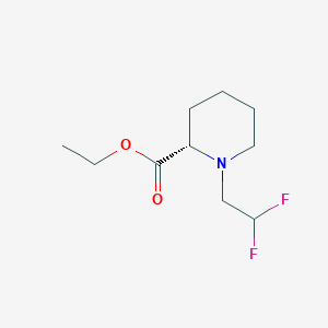 molecular formula C10H17F2NO2 B2420630 ethyl (2S)-1-(2,2-difluoroethyl)piperidine-2-carboxylate CAS No. 1543650-44-7