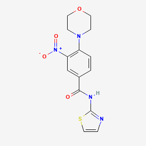 4-(4-morpholinyl)-3-nitro-N-(2-thiazolyl)benzamide