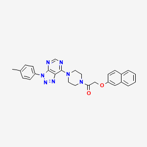 2-(naphthalen-2-yloxy)-1-(4-(3-(p-tolyl)-3H-[1,2,3]triazolo[4,5-d]pyrimidin-7-yl)piperazin-1-yl)ethanone