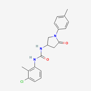 molecular formula C19H20ClN3O2 B2420646 1-(3-Chloro-2-methylphenyl)-3-(5-oxo-1-(p-tolyl)pyrrolidin-3-yl)urea CAS No. 894021-78-4