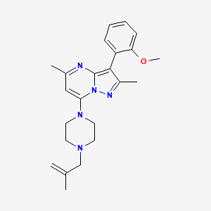 molecular formula C23H29N5O B2420724 3-(2-Methoxyphenyl)-2,5-dimethyl-7-(4-(2-methylallyl)piperazin-1-yl)pyrazolo[1,5-a]pyrimidine CAS No. 879592-57-1