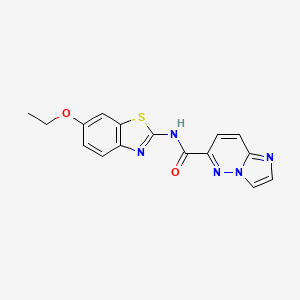 molecular formula C16H13N5O2S B2420777 N-(6-ethoxy-1,3-benzothiazol-2-yl)imidazo[1,2-b]pyridazine-6-carboxamide CAS No. 2415540-79-1