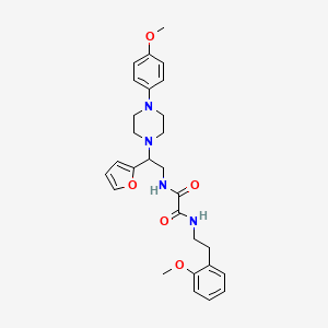 molecular formula C28H34N4O5 B2420794 N1-(2-(furan-2-yl)-2-(4-(4-methoxyphenyl)piperazin-1-yl)ethyl)-N2-(2-methoxyphenethyl)oxalamide CAS No. 877633-96-0