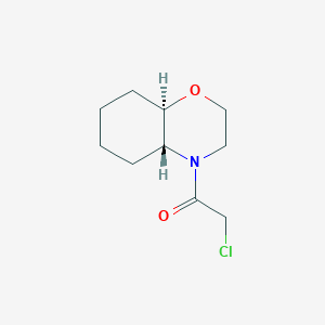 molecular formula C10H16ClNO2 B2420800 rac-1-[(4aR,8aR)-octahydro-2H-1,4-benzoxazin-4-yl]-2-chloroethan-1-one CAS No. 2445749-76-6