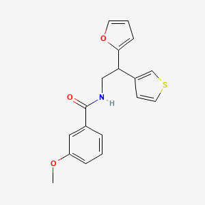 molecular formula C18H17NO3S B2420878 N-[2-(furan-2-yl)-2-(thiophen-3-yl)ethyl]-3-methoxybenzamide CAS No. 2097910-39-7