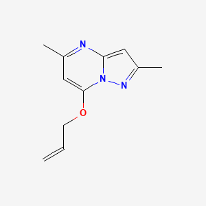 molecular formula C11H13N3O B2420892 2,5-Dimethyl-7-(prop-2-en-1-yloxy)pyrazolo[1,5-a]pyrimidine CAS No. 2168281-59-0