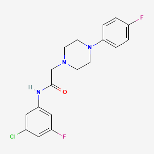 molecular formula C18H18ClF2N3O B2420915 N-(3-chloro-5-fluorophenyl)-2-[4-(4-fluorophenyl)piperazin-1-yl]acetamide CAS No. 882082-07-7