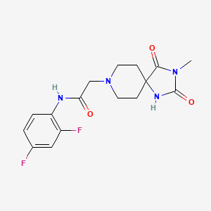 molecular formula C16H18F2N4O3 B2420920 N-(2,4-difluorophenyl)-2-(3-methyl-2,4-dioxo-1,3,8-triazaspiro[4.5]decan-8-yl)acetamide CAS No. 923114-22-1