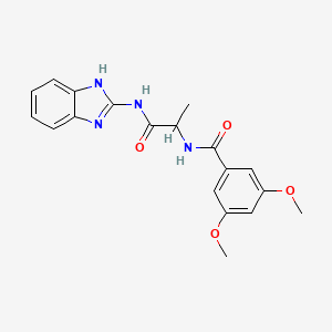 molecular formula C19H20N4O4 B2420940 N-(1H-1,3-benzodiazol-2-yl)-2-[(3,5-dimethoxyphenyl)formamido]propanamide CAS No. 1236271-42-3