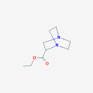 molecular formula C9H16N2O2 B2420969 Ethyl 1,4-diazabicyclo[2.2.2]octane-2-carboxylate CAS No. 29924-70-7