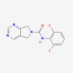 molecular formula C13H10F2N4O B2421024 N-(2,6-difluorophenyl)-5H-pyrrolo[3,4-d]pyrimidine-6(7H)-carboxamide CAS No. 1705262-90-3