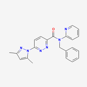 molecular formula C22H20N6O B2421094 N-benzyl-6-(3,5-dimethyl-1H-pyrazol-1-yl)-N-(pyridin-2-yl)pyridazine-3-carboxamide CAS No. 1351609-23-8