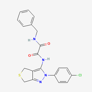 molecular formula C20H17ClN4O2S B2421097 N'-benzyl-N-[2-(4-chlorophenyl)-2H,4H,6H-thieno[3,4-c]pyrazol-3-yl]ethanediamide CAS No. 900010-41-5