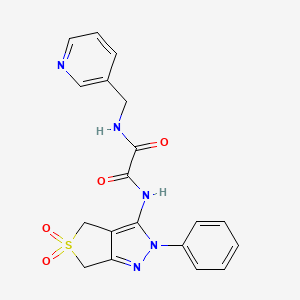molecular formula C19H17N5O4S B2421105 N1-(5,5-dioxido-2-phenyl-4,6-dihydro-2H-thieno[3,4-c]pyrazol-3-yl)-N2-(pyridin-3-ylmethyl)oxalamide CAS No. 899733-17-6