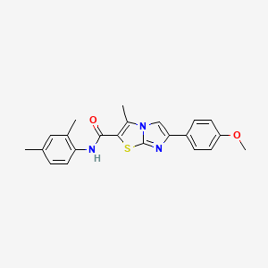 molecular formula C22H21N3O2S B2421147 N-(2,4-dimethylphenyl)-6-(4-methoxyphenyl)-3-methylimidazo[2,1-b][1,3]thiazole-2-carboxamide CAS No. 920476-90-0