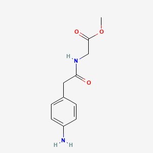 molecular formula C11H14N2O3 B2421155 Methyl 2-[2-(4-aminophenyl)acetamido]acetate CAS No. 926272-19-7