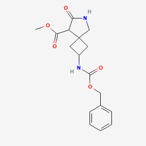 molecular formula C17H20N2O5 B2421190 Methyl 2-(((benzyloxy)carbonyl)amino)-7-oxo-6-azaspiro[3.4]octane-8-carboxylate CAS No. 1823417-67-9