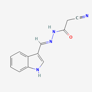 2-cyano-N'-[(E)-1H-indol-3-ylmethylidene]acetohydrazide