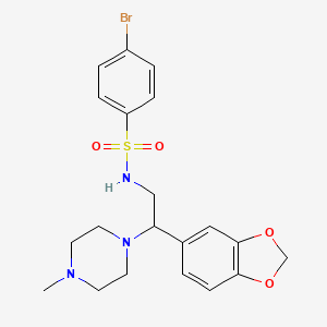 N-(2-(benzo[d][1,3]dioxol-5-yl)-2-(4-methylpiperazin-1-yl)ethyl)-4-bromobenzenesulfonamide