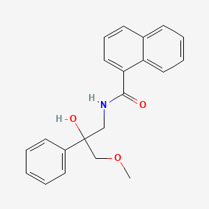molecular formula C21H21NO3 B2421237 N-(2-hydroxy-3-methoxy-2-phenylpropyl)naphthalene-1-carboxamide CAS No. 2034334-26-2