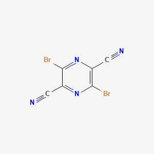 molecular formula C6Br2N4 B2421274 3,6-Dibromopyrazine-2,5-dicarbonitrile CAS No. 1391026-27-9
