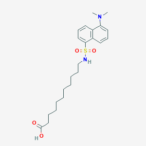 molecular formula C23H34N2O4S B024213 11-(Dansylamino)undecanoic acid CAS No. 73025-02-2