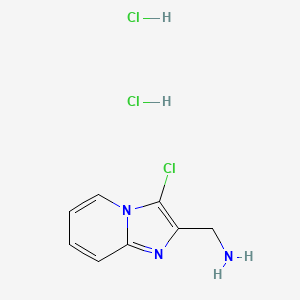B2421341 (3-Chloroimidazo[1,2-a]pyridin-2-yl)methanamine dihydrochloride CAS No. 2138151-02-5
