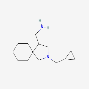 molecular formula C14H26N2 B2421345 [2-(Cyclopropylmethyl)-2-azaspiro[4.5]decan-4-yl]methanamine CAS No. 2096140-89-3