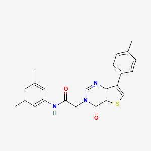 molecular formula C23H21N3O2S B2421363 N-(3,5-dimethylphenyl)-2-[7-(4-methylphenyl)-4-oxothieno[3,2-d]pyrimidin-3(4H)-yl]acetamide CAS No. 1207044-03-8
