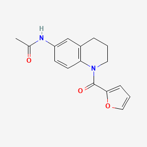 molecular formula C16H16N2O3 B2421364 N-(1-(furan-2-carbonyl)-1,2,3,4-tetrahydroquinolin-6-yl)acetamide CAS No. 941960-52-7