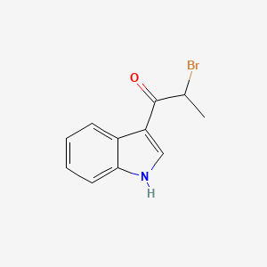 molecular formula C11H10BrNO B2421372 2-bromo-1-(1H-indol-3-yl)propan-1-one CAS No. 19620-87-2