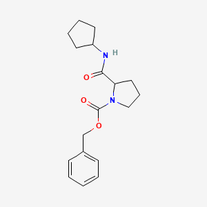 molecular formula C18H24N2O3 B2421375 Benzyl 2-(cyclopentylcarbamoyl)pyrrolidine-1-carboxylate CAS No. 499191-90-1