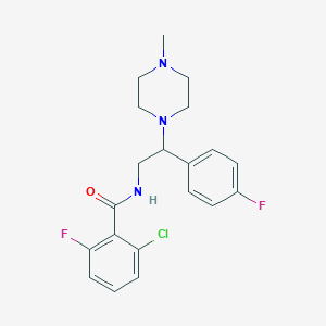 molecular formula C20H22ClF2N3O B2421400 2-chloro-6-fluoro-N-[2-(4-fluorophenyl)-2-(4-methylpiperazin-1-yl)ethyl]benzamide CAS No. 898448-66-3