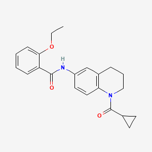 molecular formula C22H24N2O3 B2421408 N-(1-cyclopropanecarbonyl-1,2,3,4-tetrahydroquinolin-6-yl)-2-ethoxybenzamide CAS No. 946288-69-3