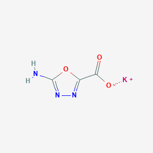 molecular formula C3H2KN3O3 B2421443 Potassium 5-amino-1,3,4-oxadiazole-2-carboxylate CAS No. 2174001-64-8