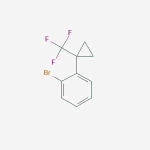 molecular formula C10H8BrF3 B2421457 1-Bromo-2-[1-(trifluoromethyl)cyclopropyl]benzene CAS No. 1822928-76-6