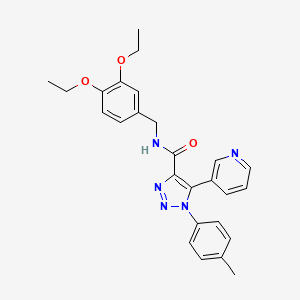 molecular formula C26H27N5O3 B2421461 N-[(3,4-diethoxyphenyl)methyl]-1-(4-methylphenyl)-5-(pyridin-3-yl)-1H-1,2,3-triazole-4-carboxamide CAS No. 1207057-60-0