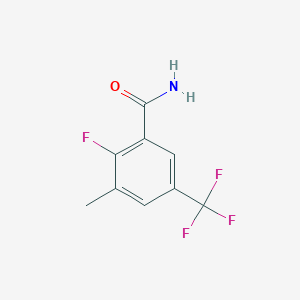 molecular formula C9H7F4NO B2421467 2-Fluoro-3-methyl-5-(trifluoromethyl)benzamide CAS No. 2384846-77-7