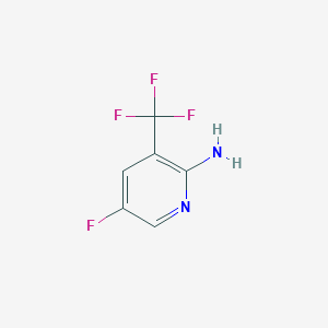 molecular formula C6H4F4N2 B2421474 5-Fluoro-3-(trifluoromethyl)pyridin-2-amine CAS No. 1214372-02-7