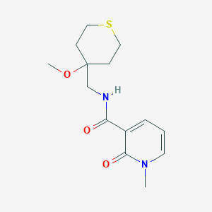 molecular formula C14H20N2O3S B2421504 N-((4-methoxytetrahydro-2H-thiopyran-4-yl)methyl)-1-methyl-2-oxo-1,2-dihydropyridine-3-carboxamide CAS No. 2034485-99-7