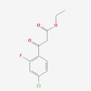 molecular formula C11H10ClFO3 B2421508 Ethyl 3-(4-chloro-2-fluorophenyl)-3-oxopropanoate CAS No. 171102-21-9