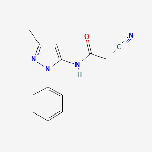 2-cyano-N-(3-methyl-1-phenyl-1H-pyrazol-5-yl)acetamide