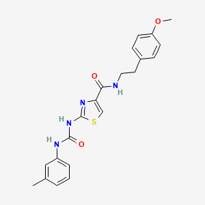 N-(4-methoxyphenethyl)-2-(3-(m-tolyl)ureido)thiazole-4-carboxamide